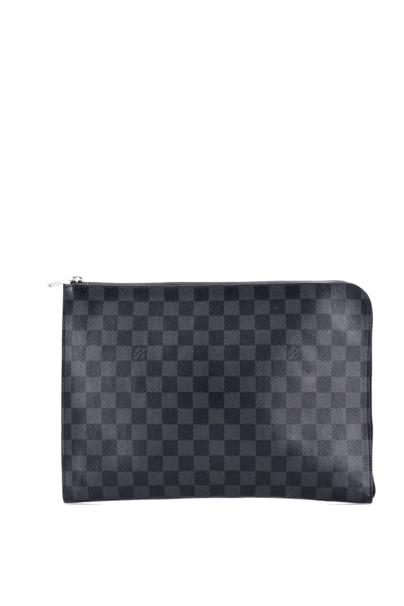 Pre-Owned Zip Around Pochette Jour Damier Graphite GM By Rebag