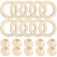 thumbnail image 1 of 1 Set Wooden Ring Wooden Beads DIY Crafts Tapestry Hanging Basket Tools, 1 of 7