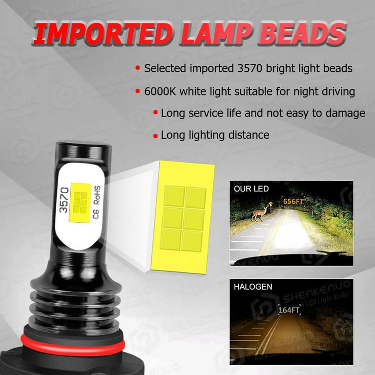 For Toyota Prius 2006-2009 HID Headlight High&Low Beam + LED Fog Light Bulbs Kit