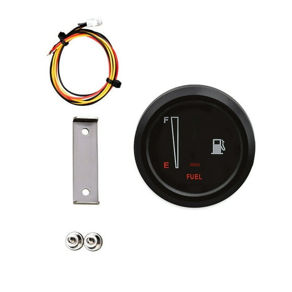 GUYUTING LED Fuel Meter Gauge 12V 24V Universal Blue Red Indicator 52mm Diameter with Time Delay Circuit for Car and Motorcycle Monitoring