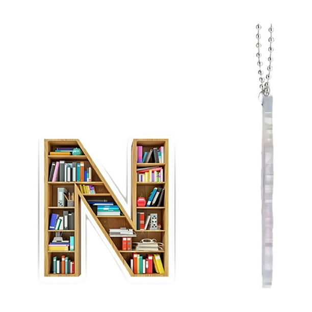 26 Letter Acrylic Keychain Pendant For Books