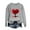 03 Gray, variant on Valentines Sweatshirt, Women's Valentine's Day Printed Sweatshirt, Long Sleeve Crewneck Sweatshirts Women's Round Neck Printed Long Sleeved Tops Sweatshirt