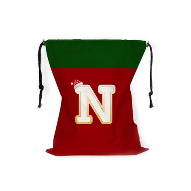 Bolsa de Almacenamiento Del Árbol de Navidad Bolsa de Regalo de Navidad de 26 Cartas 12.2x14.96In Rojo Poliéster con Cordón Bolsas de Regalo de Navidad