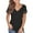 Black, variant on PATLOLLAV Summer Tops,Ladies Womens Tshirts V Neck Lace Trim Short Sleeve Tops Fashion Casual Tees