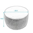 thumbnail image 7 of Round Storage Ottoman, Button Tufted Upholstered Ottoman with Removable Top, Storage Bench Coffee Table Footrest Stool for Living Room Bedroom Entryway,Work as End table, 25.5"x25.5"x14.5", Dark Gray, 7 of 7