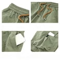 thumbnail image 6 of Bpyeka Men's Big & Tall Casual Two-Piece Matching Set, Button Down Collar Short Sleeve Shirt & Drawstring Cargo Shorts, Multi-Pocket Workwear Outfit, 3XL-5XL, 6 of 9