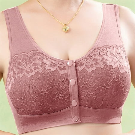 Baodmurt Lace Bras for Women Lounge & Sleep Tie-Front Lingerie  Underwear  Wine 42B