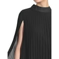 thumbnail image 5 of INSPIRE CHIC Chiffon Dresses for Women's Loose Flowy Cloak Sleeve Cape Pleated Dress M Black, 5 of 6