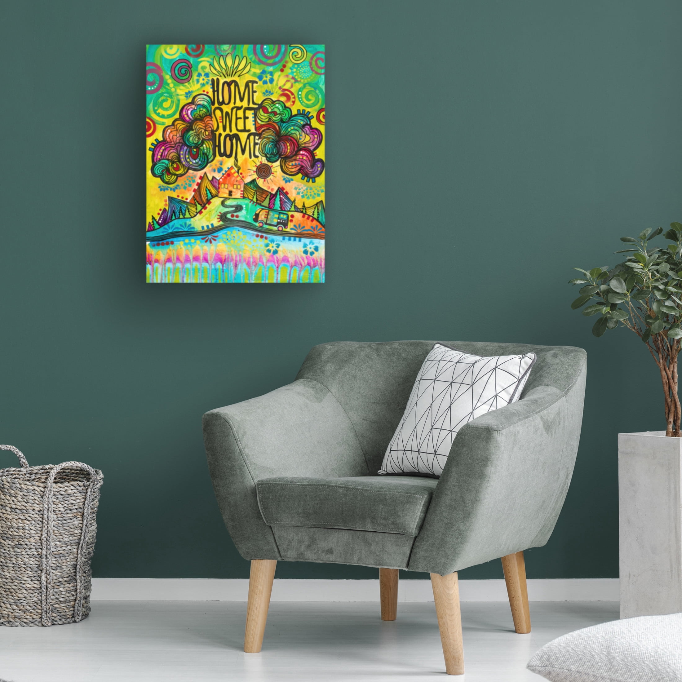 Canvas Wall Art - Dean Russo 'Home Sweet Home 2' Wall Art for Living Room, Bedroom, or Office Décor by Trademark Fine Art - 14 x 19 Inches