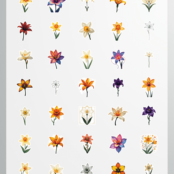 Realistic Flower Stickers, Waterproof Flower Sticker for Water Bottle Laptop Phone Cases Planner Skateboard Luggage Helmet Party Favor Decor, Ideal for Adults Teens Teacher Rewards
