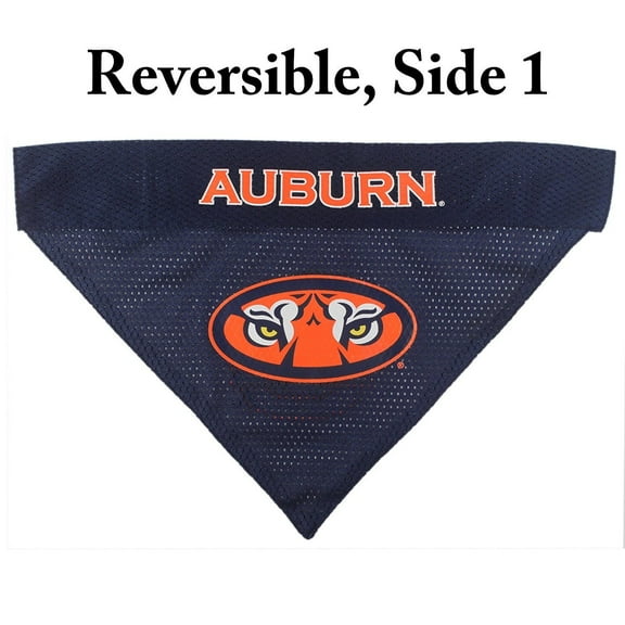 Pets First Collegiate Auburn Reversible Bandana -Home & Away Mesh & Premium Embroidery For Dogs & Cats