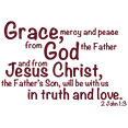 thumbnail image 1 of 2 John 1:3 - Grace, mercy and peace from God... Vinyl Decal Sticker Quote - Small - Burgundy, 1 of 3