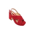 thumbnail image 1 of SANDALIAS TACONES DORELI VESTIR DAMA MUJER ROJO GAMUZA 6009 LEON 6009-p, 1 of 3