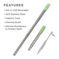thumbnail image 3 of Collapsible Drinking Straw, Portable And Reusable Metal Straw For 30 Oz 20 Oz Tumblers, 3 of 8