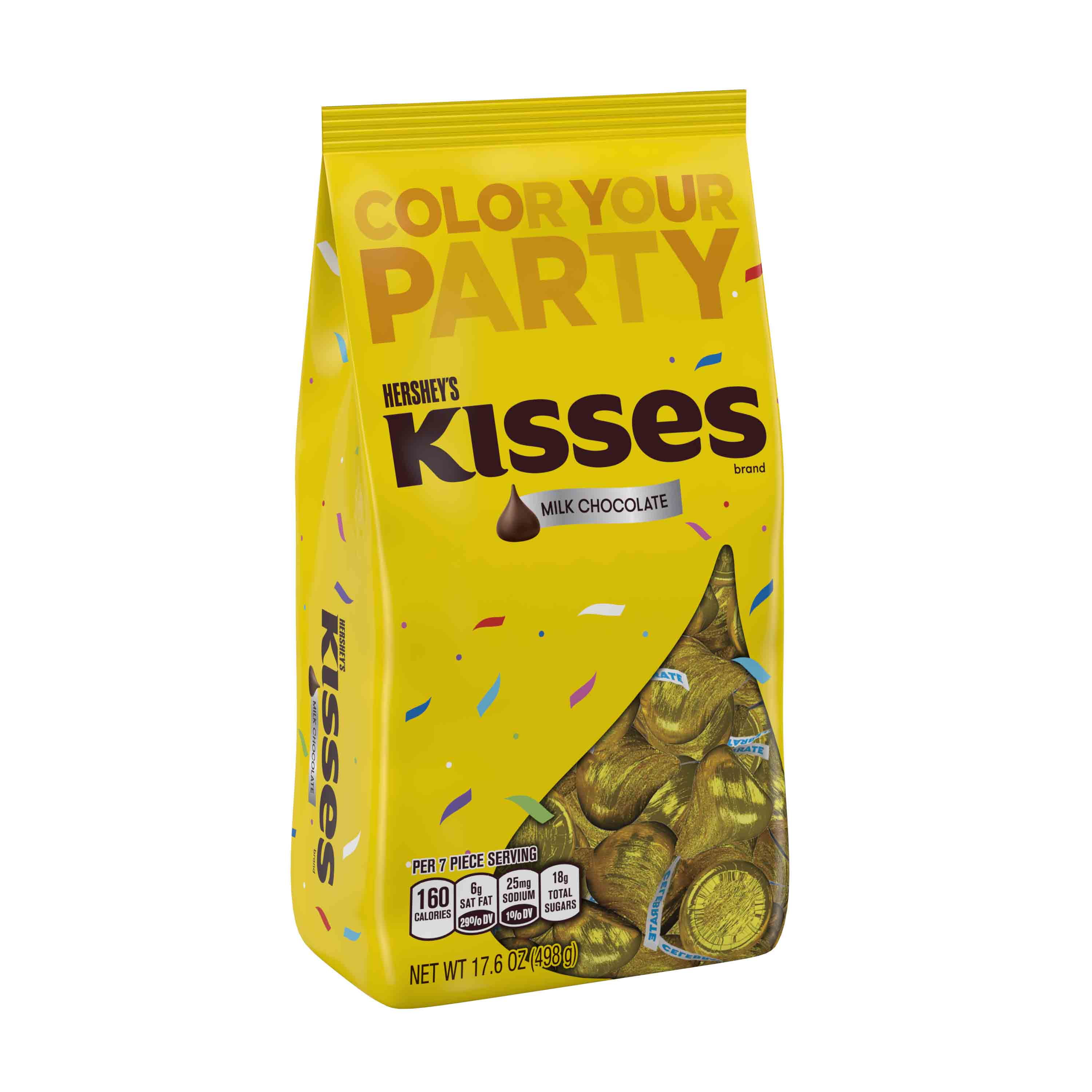 Hershey's Kisses Yellow Foil Milk Chocolate Candy, 17.6 Oz. Walmart