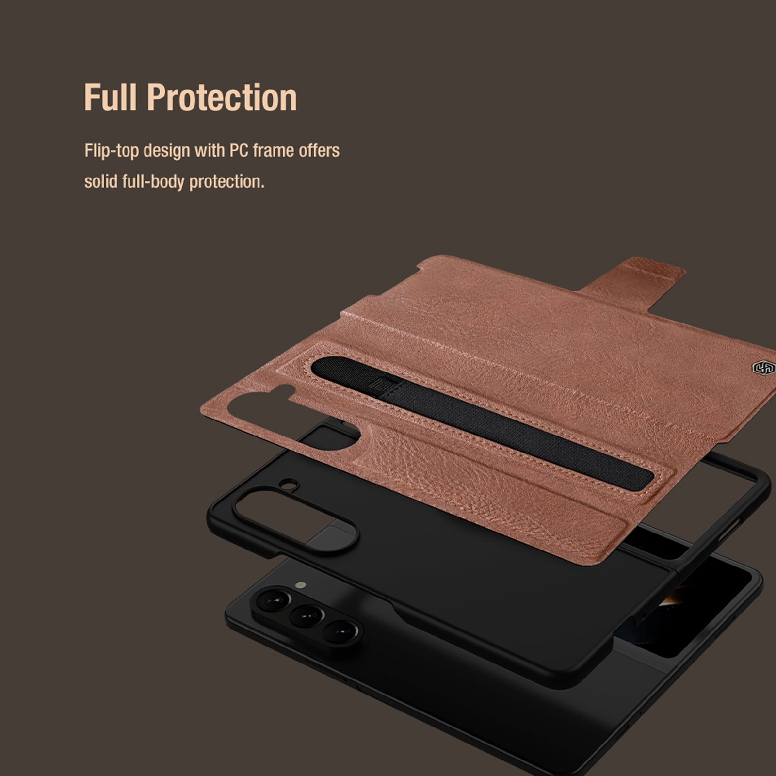 Compatible with Samsung Galaxy Z Fold5 Wallet Case with S Pen Holder, Premium PU Leather Flip Folio, Card Slots, RFID Blocking, Kickstand, Phone Cover for Galaxy Z Fold 5, Black