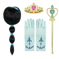 thumbnail image 1 of Disney Girls Princess Jasmine vestido de fiesta para niños disfraz Cosplay Aladdin Agic lámpara Top + Pantalones cumpleaños Halloween ropa Set4T (etiqueta 120) Gao Jinjia LED, 1 of 2