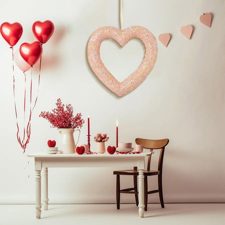 

YruYptpaln Garland Glass Decorative Easter Eggs Small Valentine Day Wreath Door Hanging Wedding Proposal Party Scene Decoration Layout Valentine Day Heart Wreath