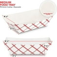 thumbnail image 6 of Small Paper Food Boats 1000 Pack 1 lb Disposable Red and White Checkered Trays Eco Friendly Serving Boats for Food 4.25 x 2.2, 6 of 7