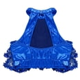 thumbnail image 5 of TiaoBug Kids Girls 2 Piece Hip Hop Latin Jazz Dance Outfit Sequin Sleeveless Crop Top with Metallic Skirt Set Royal Blue 14, 5 of 7