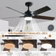 thumbnail image 3 of Ventilador de techo de 52" con luces, Abanicos de Techo Modernos con Mando a Distancia, 6 Velocidades, Temperatura de 3 colores, 5 Varillas, Ventilador de Techo DC para Sala de estar(Negro), 3 of 9