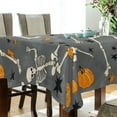 thumbnail image 5 of Yayeee Tablecloths 60" x 108" Rectangle Wrinkle Resistant Party Table Cover, Halloween Dancing Skeleton, 5 of 8