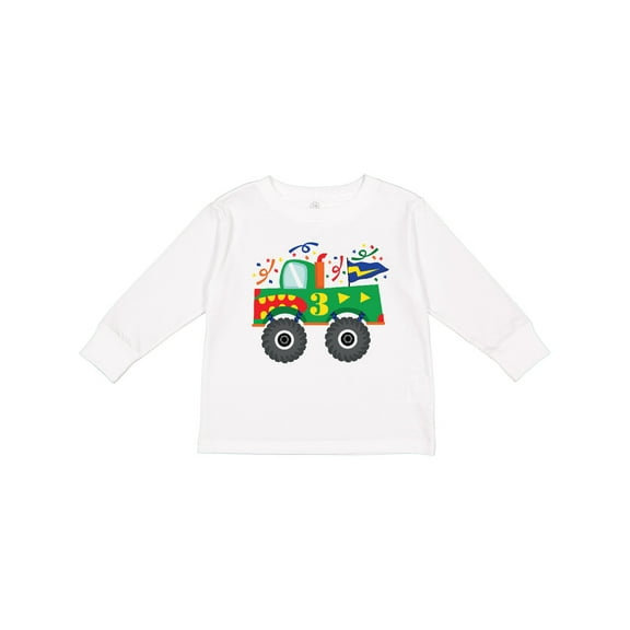 Inktastic 3rd Birthday Truck Boys Long Sleeve Toddler T-Shirt