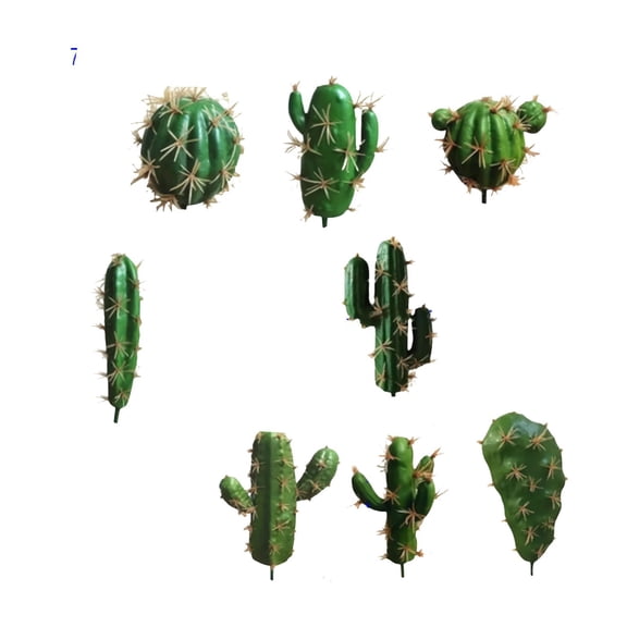 ZTTD Artificial Cactus Decor Faux Cactus Plant Fake Succulents Plants Artificial Cacti 8 Pieces Unpotted Indoor Home Dcor Fake Cactus Stems for Home Office Decoration