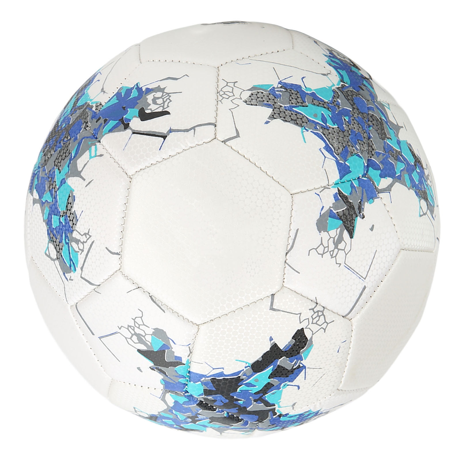 NFTIGB Inflatable Size 5 Soccer Ball, Premium Blue PU Leather for Youth and Adult Players, Durable Outdoor Match and Training Equipment (8.27 inches / 21 cm, Ships Deflated)
