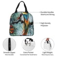 thumbnail image 2 of Kdxio Exotic Birds Forest Print Insulated Lunch Bag,Reusable Tote Lunch Box for Women Men,Leakproof Cooler Lunch Bags for Work Office Travel Picnic, 2 of 6