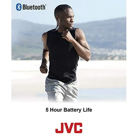 JVC - HA EN10BT Gumy Sport Wireless In-Ear Headphones - White/Silver