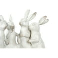 thumbnail image 3 of Creative Co-Op Whitewashed Polyresin Bunny Rabbit Quartet, 3 of 6
