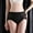 Black, variant on ZZwxWA Women's Low Waist Compression Underwear Postpartum Breathable Waist Lift Hip Body Shaping Panties