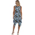 thumbnail image 2 of HELLHERO Art Hibiscus Sleeveless Sundress for Cocktail Party Vacation, Side Pockets Non Wrinkle Summer Sleeveless Dress, 2 of 8