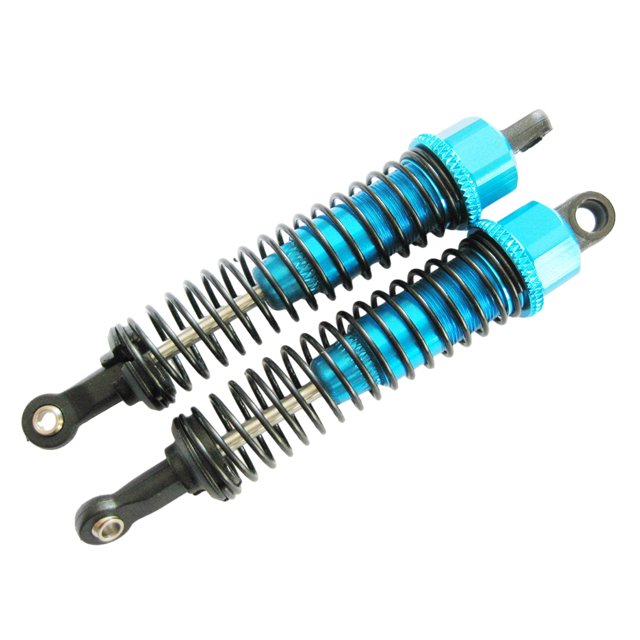 Vogacara Amortiguador trasero delantero resistente al desgaste de aleación de aluminio RCGOFFLOW para 1/16 Rc amortiguador trasero delantero Kits de construcción modelo Azul
