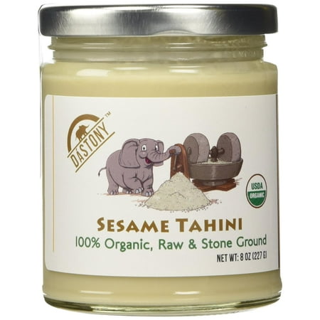 Dastony - Stone Ground Nut & Seed Butters: 01/8 oz Jar of Organic Sesame (Tahini) 100%