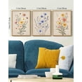 thumbnail image 4 of Drsoum Flower Wall Decor Colorful Botanical Pictures Art Bathroom Home Office 11x14in3pcs Natural Framed, 4 of 5