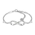 thumbnail image 1 of SERASAR 925 Sterling Silver Bracelet "Infinity" with 18k Gold Plating, Silver, Including Gift box, 1 of 5