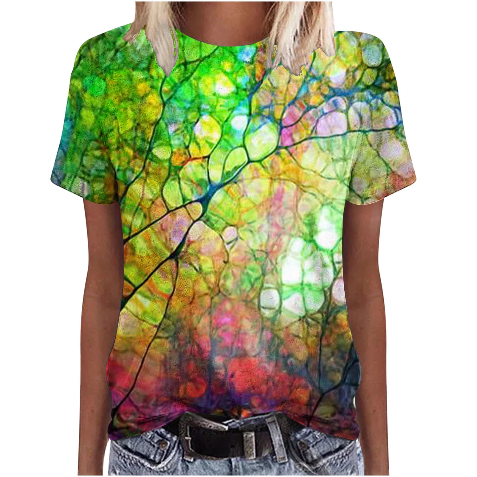 Zodggu Dressy TShirts for Women 2023 Deals Trendy Short Sleeve Womens