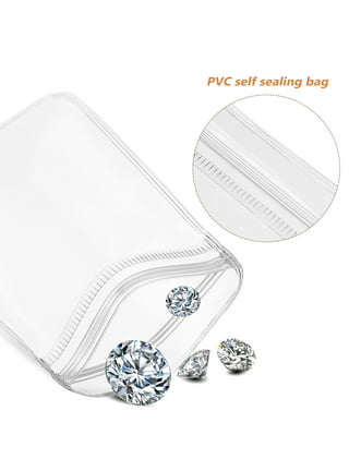 17Dec 25 Large Anti Tarnish Jewelry Bag and 25 Small Clear Plastic Storage  Bag for Jewelry,PVC Jewelry Storage Bag for Selling,Little Jewelry Travel