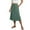 Green, variant on Difdany Women's Bohemian A-Line Elastic Waist Flowy Midi Skirt with Pockets Mint Green XL