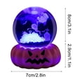 thumbnail image 3 of Crystal Ball with Pumpkin Stand, Halloween Witch Skeleton Ghost Glass Ball Decor Night Light for Office Home Decor Halloween Gifts, 3 of 5
