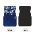 thumbnail image 2 of Honeii Christmas Blue Print Car Foot Mat Four-Piece Set - Front & Rear Universal Car Floor Mats for SUVs, Trucks, Sedans, 2 of 7