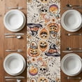 thumbnail image 6 of Pumpkins Halloween Table Runner - 60 Inch Long, Kitchen Dining Table Runner Dresser Scarves, Skull Cute Ghost Candy Watercolor Farmhouse Decor for Coffee Tables Wedding Party Banquet, 6 of 8