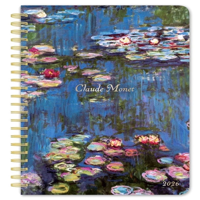 Agenda: Monet, Claude 2026 Desk Planner Foil