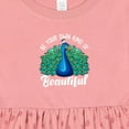 thumbnail image 4 of Inktastic Peacock Girls Baby Dress, 4 of 5