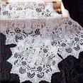 thumbnail image 5 of Juego de 6 posavasos redondos recortados TUNC encaje bordado blanco algodón para Decoración de fiestas, 5 of 5