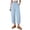 Light Blue, variant on Guluxicc Women's Linen Pants with Pockets Elastic Waist Drawstring Straight Leg Trousers for Everyday Wear Summer Casual Outfits
