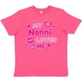 thumbnail image 3 of Inktastic Valentine's Day My Nonni Loves Me Hearts and Lips Youth T-Shirt, 3 of 5