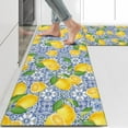 thumbnail image 5 of Lemon Kitchen Rugs and Mats Retro Green Lemon Non Slip Washable Kitchen Mats for Floor Vintage Home Door Mat Sets of 2 Decorations 17"x30"+17"x47", 5 of 6